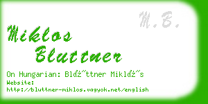 miklos bluttner business card